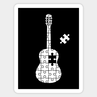 Puzzle Classical Guitar Silhouette Magnet